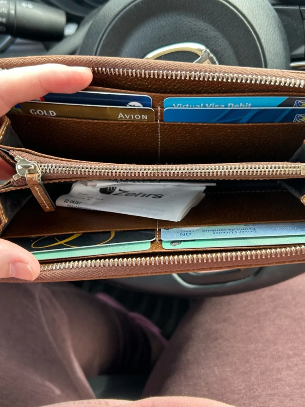 Gucci Tan/Brown Monogram Zip Around Wallet - Picture 6 of 8